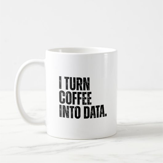 データおもしろいアナリストIデータにコーヒーを変換 コーヒーマグカップ (左)