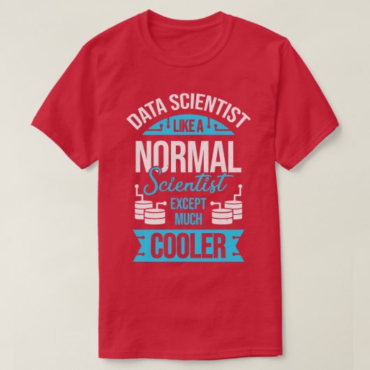 データおもしろいサイエンスサイエンティスト・ギフト Tシャツ (デザイン正面)