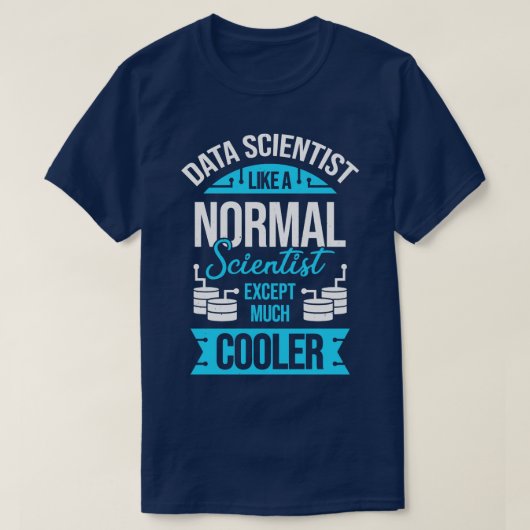 データおもしろいサイエンスサイエンティスト・ギフト Tシャツ (デザイン正面)
