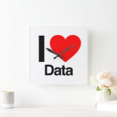 データが大好き スクエア壁時計 (ホーム)