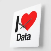 データが大好き スクエア壁時計 (傾斜)