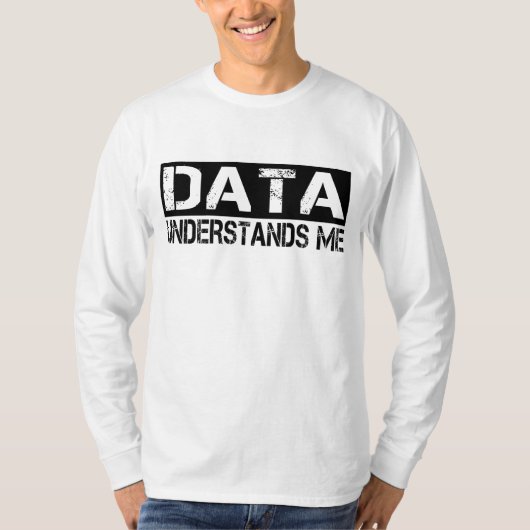 データが自分を認識 Tシャツ (正面)