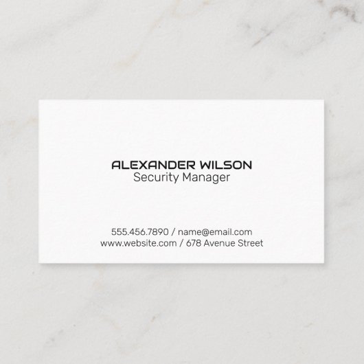 データのセキュリティを確保するビジネスマン | 暗号化されたネットワーク 名刺 (裏面)