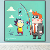 データのフィッシング キャンバスプリント (インサイチュ (ウッドフロア))