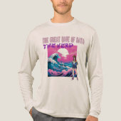 データの大波 トライブレンドTシャツ (正面)