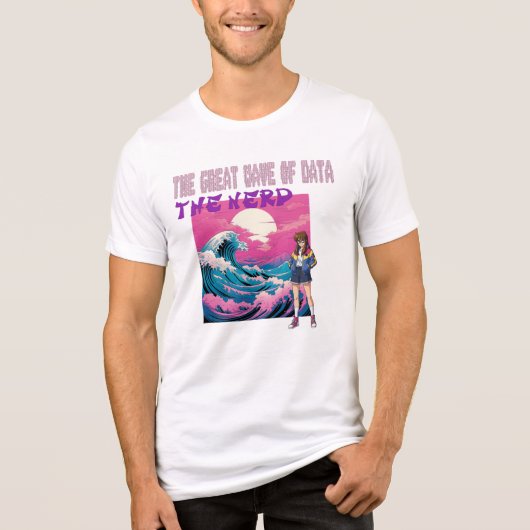 データの大波 トライブレンドＴシャツ (正面)