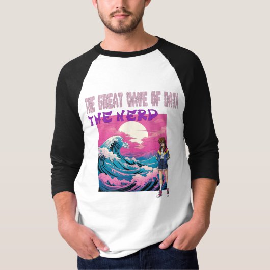 データの大波 Tシャツ (正面)