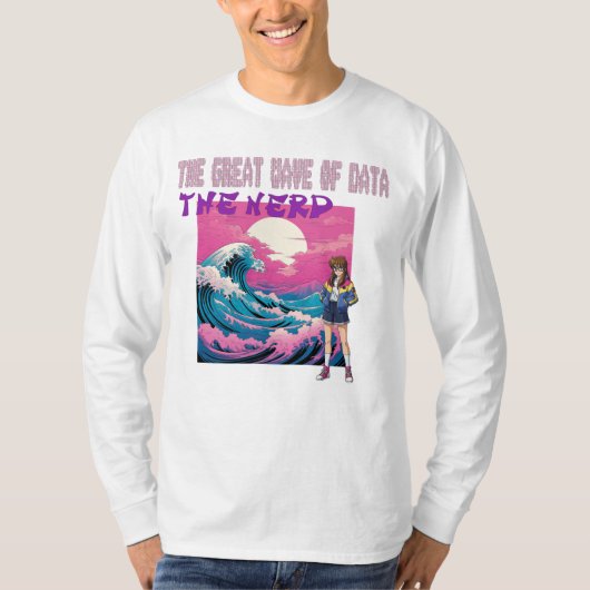 データの大波 Tシャツ (正面)