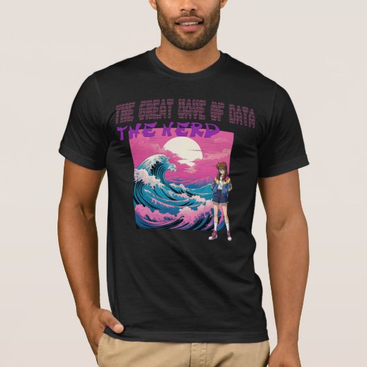 データの大波 Tシャツ (正面)