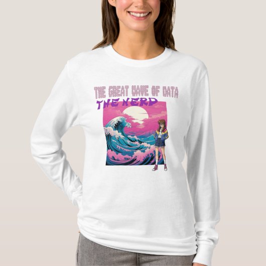 データの大波 Tシャツ (正面)