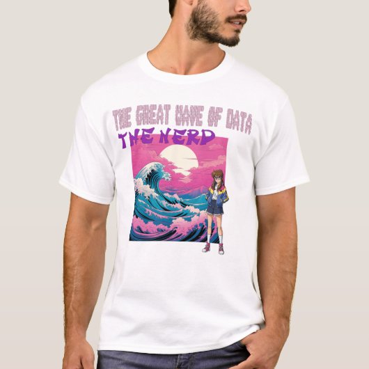 データの大波 Tシャツ (正面)