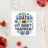 データまたは分析とユーモアが発生しなかった スタンダードカクテルナプキン (インサイチュ)