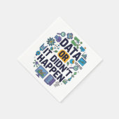 データまたは分析とユーモアが発生しなかった スタンダードカクテルナプキン (角)