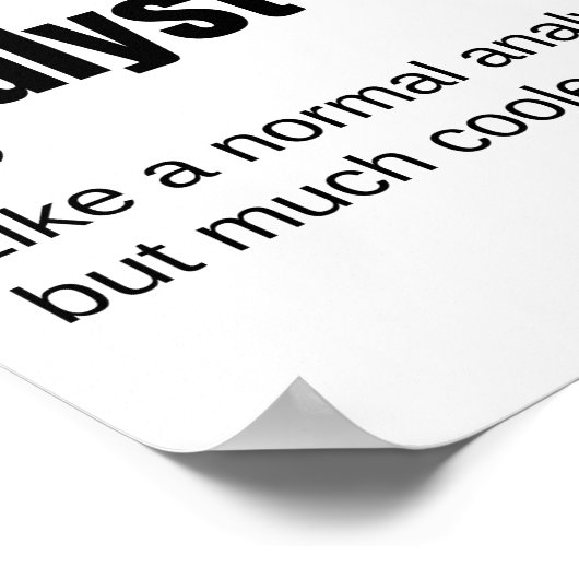 データアナリスおもしろいトのデータファンことわざ ポスター (角)