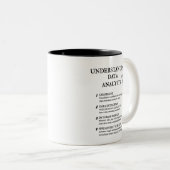 データアナリストの理解 – おもしろい定義 ツートーンマグカップ (正面右)