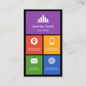 データアナリスト – タイルカラフルクリエイティブ 名刺 (裏面)