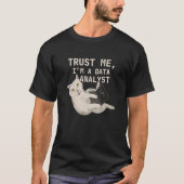 データアナリストCatデータ分析科学アナリスト Tシャツ (正面)
