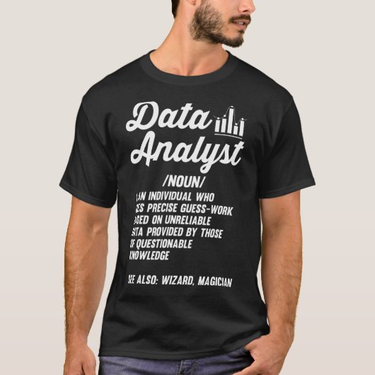 データサイエンスサイエンティストのデータアナリスト定義 Tシャツ (正面)