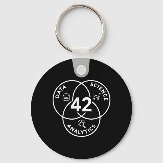 データサイエンス分析42ダイアグラムデザイン キーホルダー (正面)