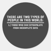 データサイエンティストには2種類の人がいる ラウンドシール (正面)