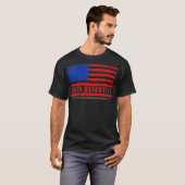 データサイエンティスト米国国旗データサイエンスマイニングアナリスト Tシャツ (正面フル)