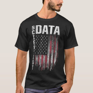 データサイエンティスト電源フラグデータサイエンスマイニングアナール Tシャツ