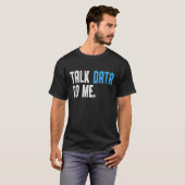 データサイエンティスト エンジニア データを話して データ分析 Tシャツ (正面フル)