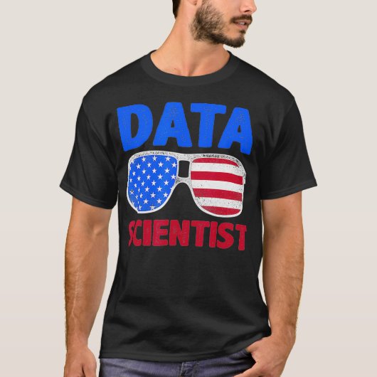 データサイテ学ィストのデータサイエンスマイニングアナリスト Tシャツ (正面)