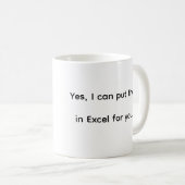 データサイテ実在ィストの仕事 – BI Expert/Excel コーヒーマグカップ (正面右)