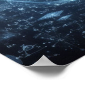 データシートにスーパーインポーズされたヒューマノイド ポスター (角)