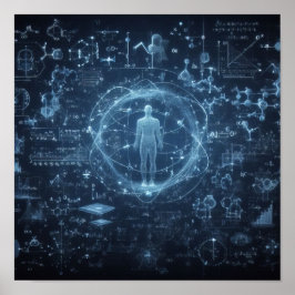 データシートにスーパーインポーズされたヒューマノイド ポスター