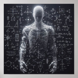 データシートにスーパーインポーズされたヒューマノイド ポスター