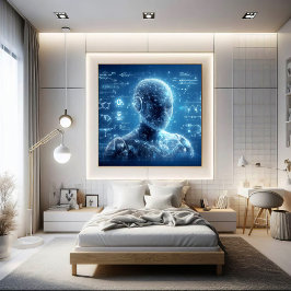 データシートにスーパーインポーズされたヒューマノイド ポスター