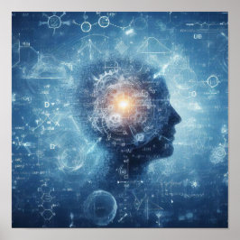 データシートにスーパーインポーズされたヒューマノイド ポスター