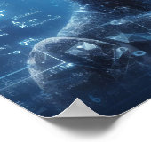 データシートにスーパーインポーズされたヒューマノイド ポスター (角)