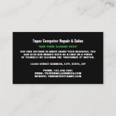 データスクリーン、情報技術、コンピュータ 名刺 (裏面)