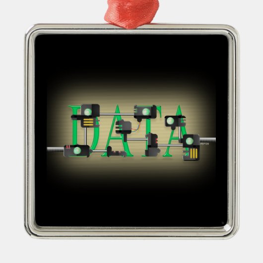 データセキュリティ メタルオーナメント (正面)