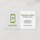 データネットワーク |電話頭が切れるアイコン 名刺 (正面)