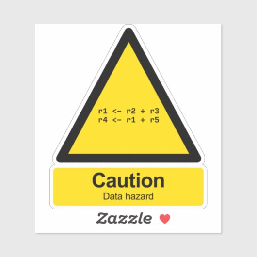 データハザードパロディ警告標識ビニールシール シール (シート)