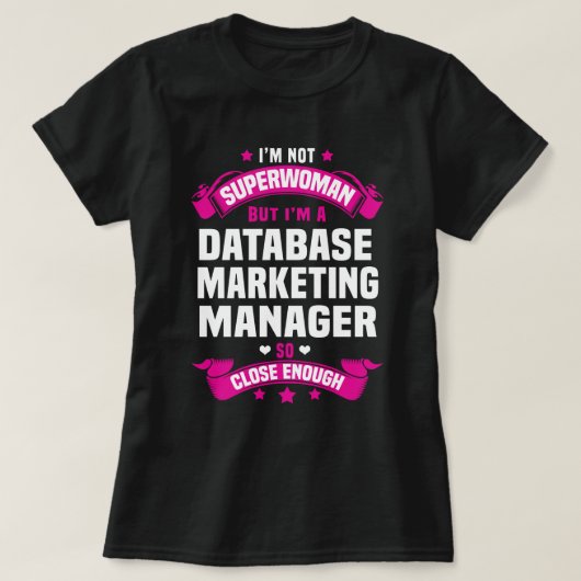 データベースマーケティングマネージャ Tシャツ (デザイン正面)