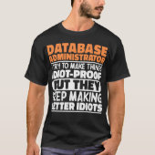 データベース管理者が作成しようとすおもしろいる Tシャツ (正面)