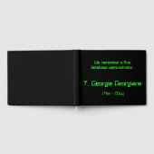 データベース管理者の弔意のゲストブック ゲストブック (全面)