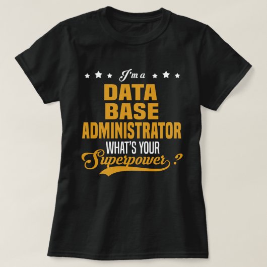 データベース管理者 Tシャツ (デザイン正面)