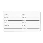 データラベルのテンプレートの再読み込み ラベル (正面)