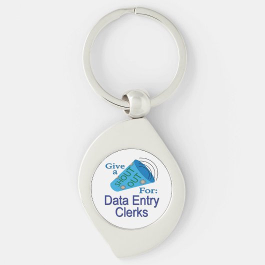 データ入力担当者に声を掛ける キーホルダー (正面)