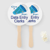 データ入力担当者に声を掛ける ハンドファン (正面&裏面)