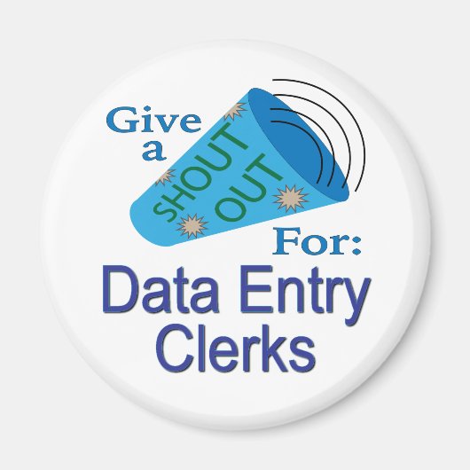 データ入力担当者に声を掛ける マグネット (正面)