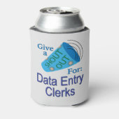 データ入力担当者に声を掛ける 缶クーラー (缶裏面)