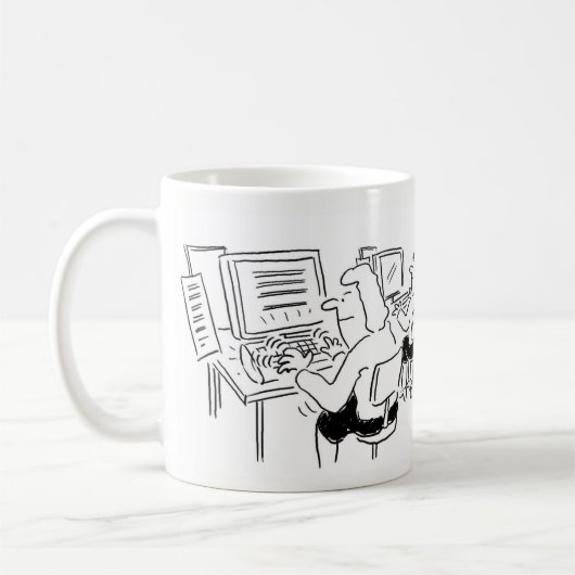 データ入力語処理を伴うコーヒーマグ コーヒーマグカップ (左)