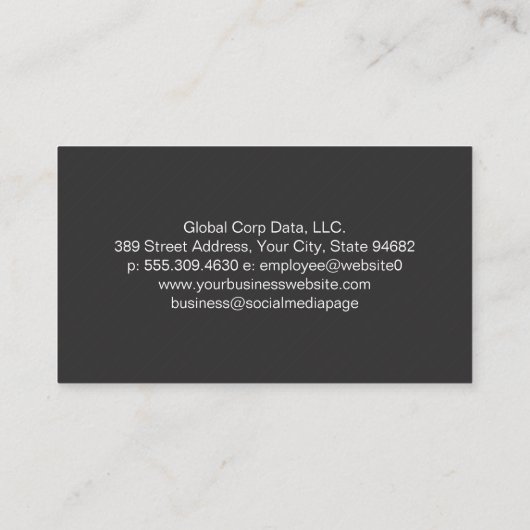 データ分析グラフ | 指標 名刺 (裏面)